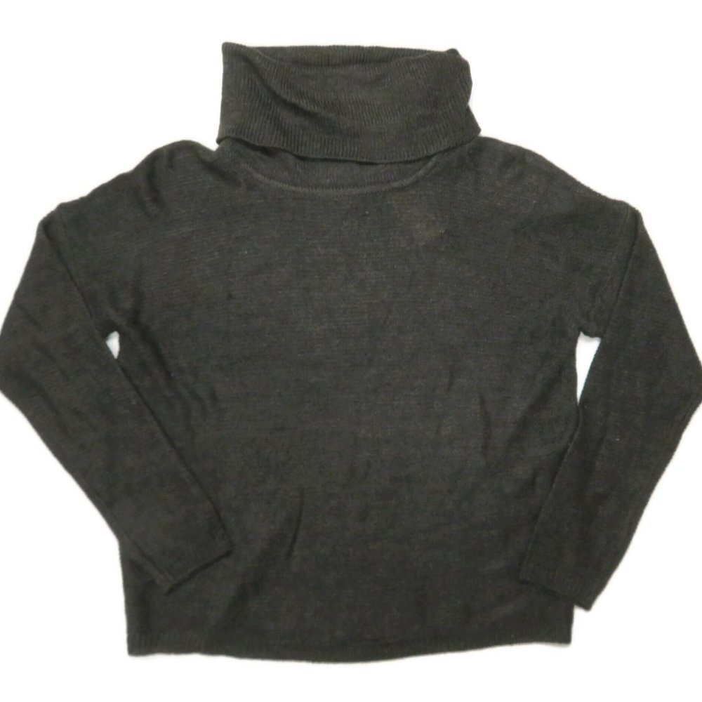 Ambiance Cowl Neck Sweater Womens Medium NWT Pullover Gray Marled Ribbed